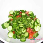 Chop the vegetables and place them in a large bowl.