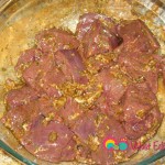 Place the cubes of liver into then marinade, cover and refrigerate overnight night or at least a few hours.