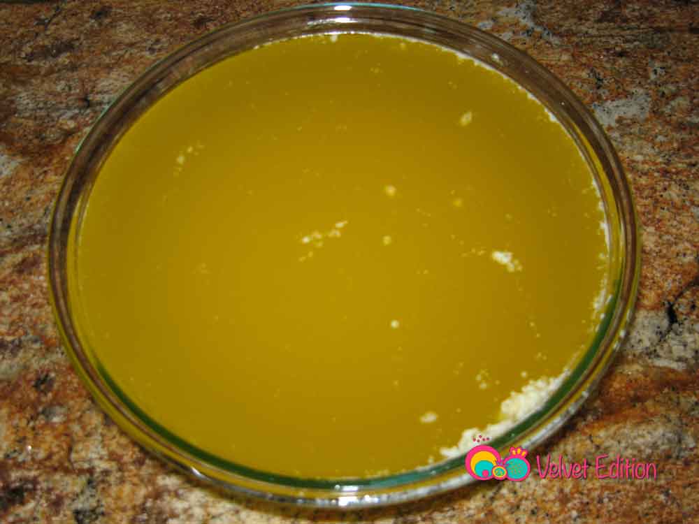 Clarified butter without any impurities.